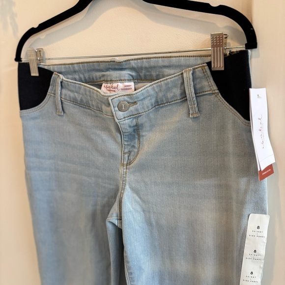 Isabel Maternity by Ingrid & Isabel NWT Size 8 Skinny Jean Side Panel 29" Inseam - Picture 4 of 8